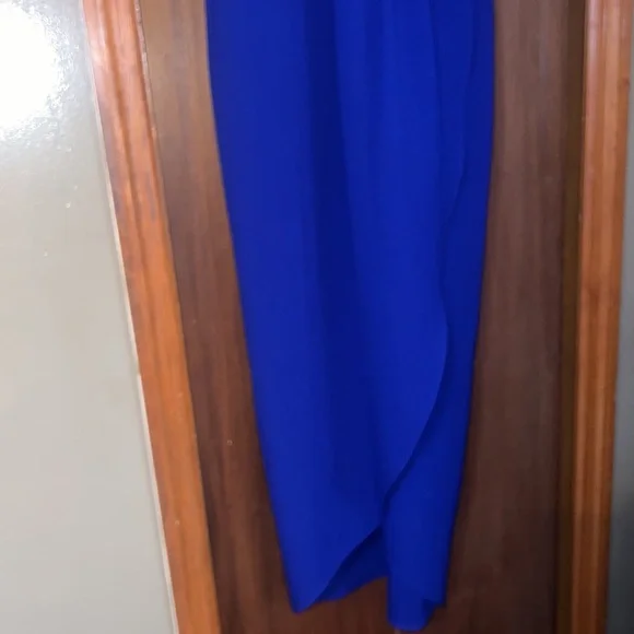NWT Julia Jordan marine blue knot neck tulip hem dress sz 8 - Picture 3 of 3